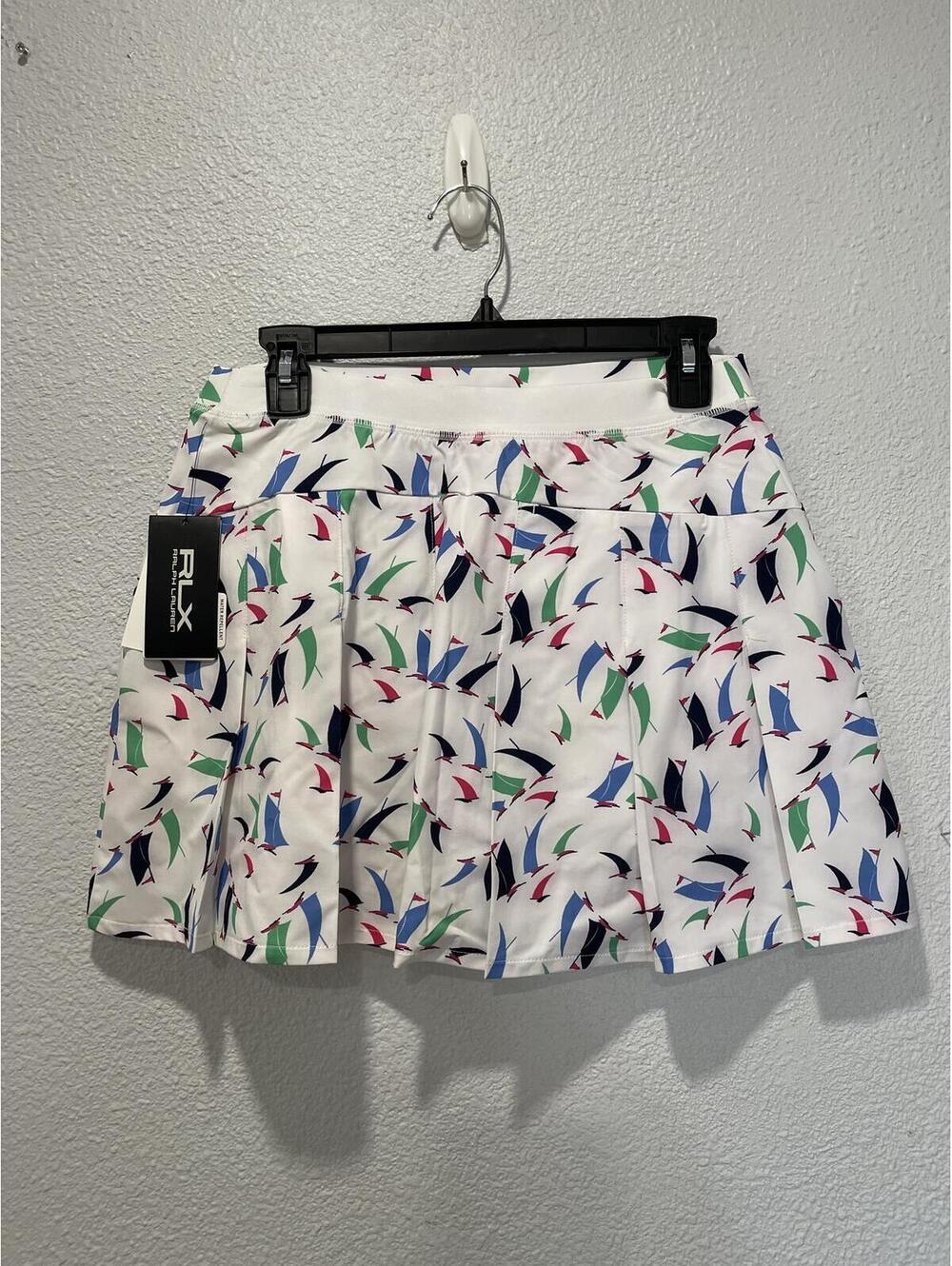 Nike Women's Golf Skirt Size S White Multi Color Sailboat